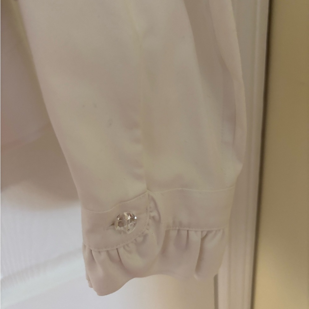 Brooks Brothers women's non-iron stretch ruffle blouse size 10 - Picture 5 of 7